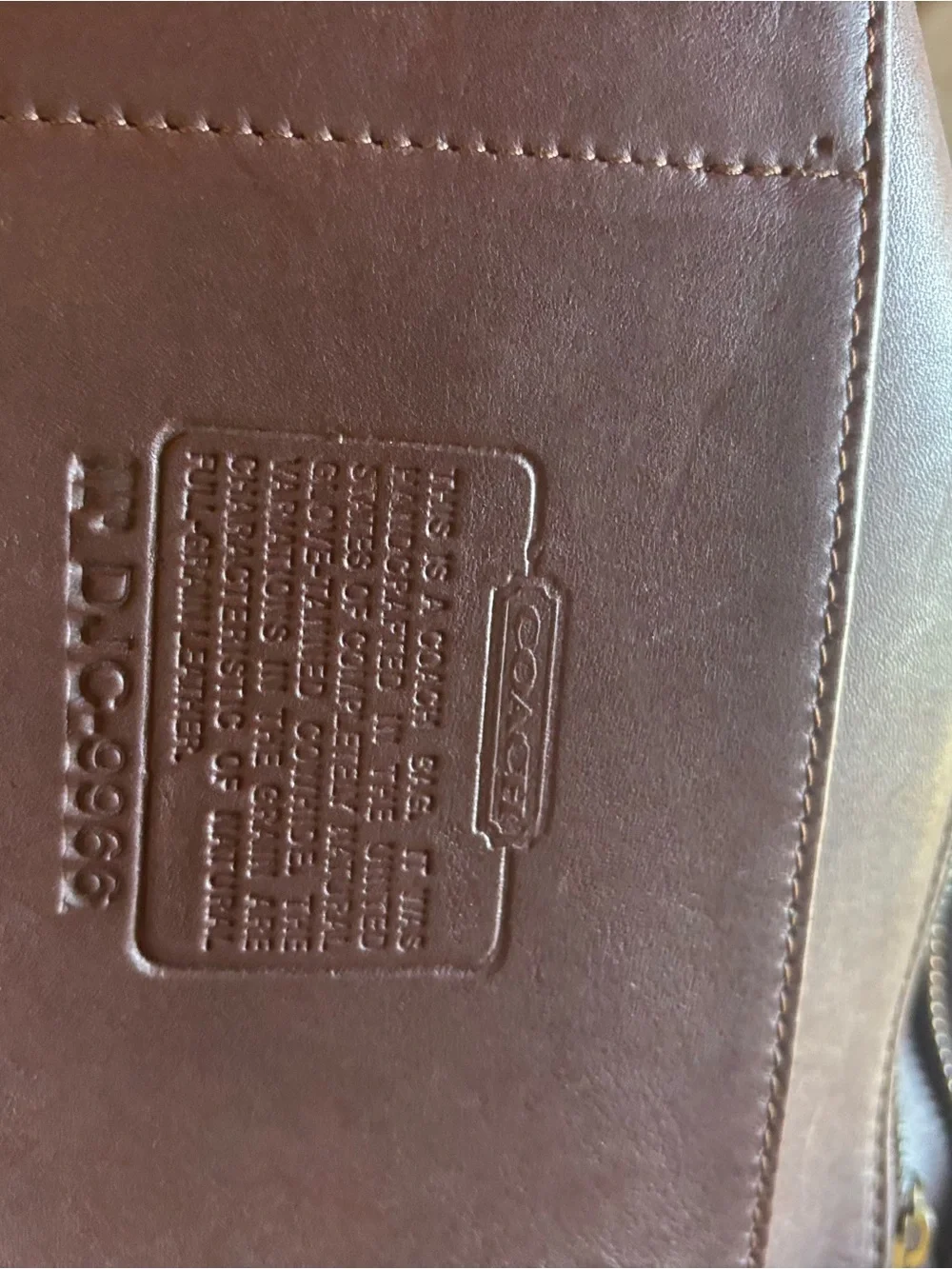 Classic Brown VINTAGE COACH Leather Shoulder Bag
